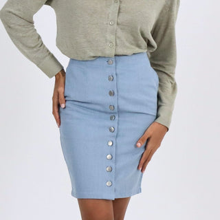 Button up midi skirt
