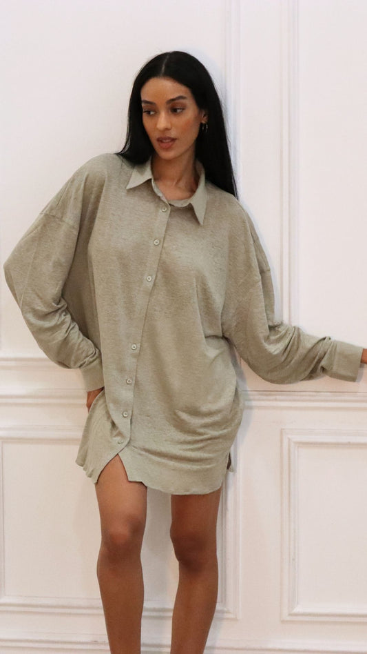 Oversized long sleeved shirt