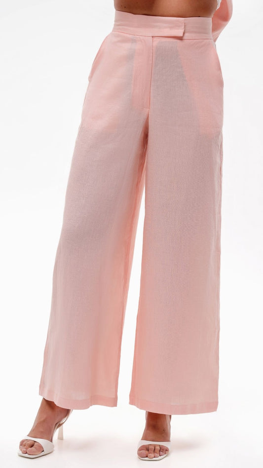 Linen signature trousers