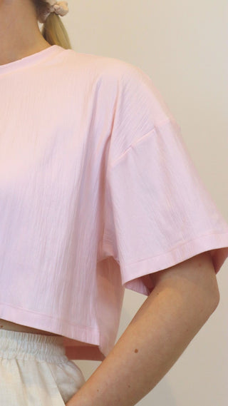 Soft oversized cropped t-shirt