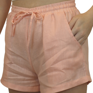 Front of Linen loose fit shorts