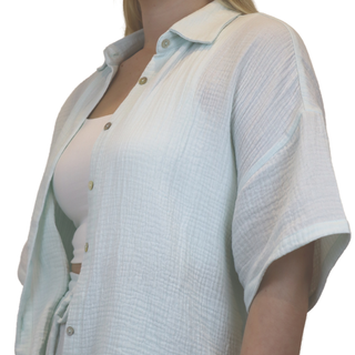 Side image 2 of Oversized short sleeved shirt